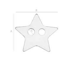 G1799-N-Charm steluta cu 2 gauri 11.70MMx0.4 - 1 buc