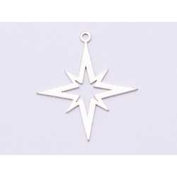 E0845-N-Pandant argint 925 Steaua nordului 23.5*21MM 0.5mm