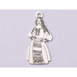 E1084-G-Link Argint 925 Costum popular feminin - 1 buc