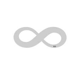 E0118-N-Link infinit din argint 17x6.75mm 0.4mm