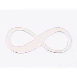 E1603 N Link argint "Infinit asimetric" 35x15mm, 0.6mm 1 buc