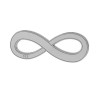 G0820 G Charm link infinit din argint 6x16x0.5mm -1buc