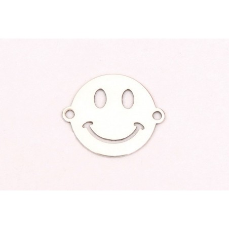 E0243-N-Link Smiley Face din Argint 925 dimensiuni 11x9x0.33mm-1buc