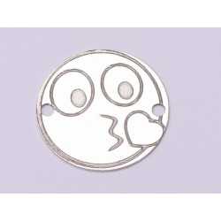 E1041-GS-Link Argint 925 Emoji Kiss 16.5mm 0.33 mm 1 buc