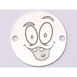 E1062-GS-Link Argint 925 Emoji Zurli 16.5mm 0.33 mm 1 buc