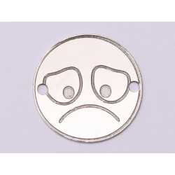 E1064-GS-Link Argint 925 Emoji Trist 16.5mm 0.33 mm 1 buc