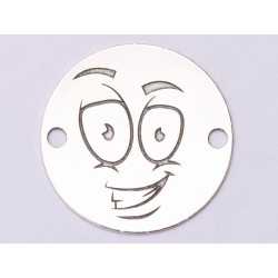 E1052-GS-Link Argint 925 Emoji Mandru 16.5mm 0.33 mm 1 buc