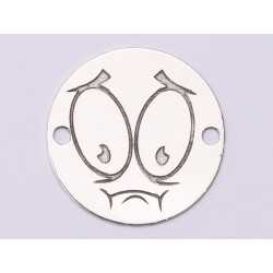 E1059-GS-Link Argint 925 Emoji Ingretosat 16.5mm 0.33 mm 1 buc