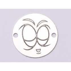 E1063-GS-Link Argint 925 Emoji care doarme 16.5mm 0.33 mm 1 buc