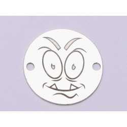 E1046-GS-Link Argint 925 Emoji diabolic 16.5mm 0.33 mm 1 buc