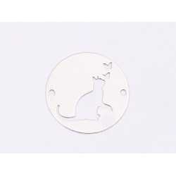 E1683 N Link Ag 925 "Pisica cu fluturi" 16.5mm, 0.3mm 1 buc