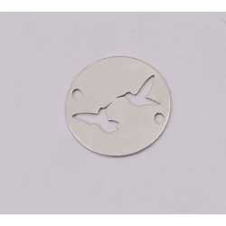 E1168-N-Link din argint model Pasari Colibri, 12mm 0.33mm