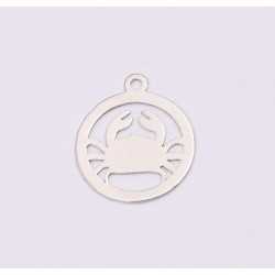 E1195-N-Charm Argint 925 Rac 13x15mm, 0.50mm