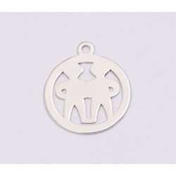 E1194-N-Charm Argint 925 Gemeni 13x15mm, 0.50mm