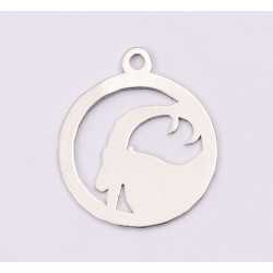 E1203-N-Charm Argint 925 Capricorn 13x15mm, 0.50mm