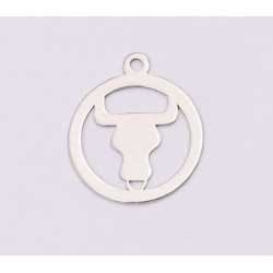 E1193-N-Charm Argint 925 Taur 13x15mm, 0.50mm