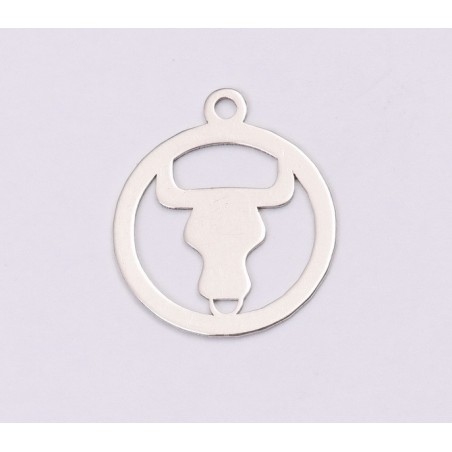 E1193-N-Charm Argint 925 Taur 13x15mm, 0.50mm