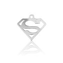 G0906-N-Charm superman argint 925 14x12mm 0.4MM