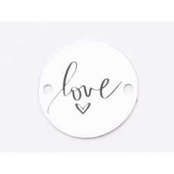 E1845 G Link Ag 925 Love, 12mm, 0.3mm - 1 buc