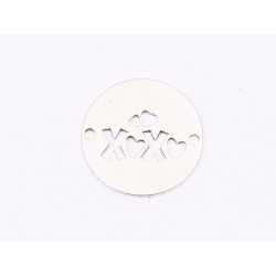 E1621 N Link Argintg 925 "XOXO" 13mm, 0.5mm 1 buc