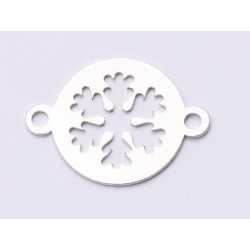 E0862-N-Link argint 925 fulg de nea 12*16.5MM 0.4mm grosime E0862-N-Link argint 925 fulg de nea 12*16.5MM 0.4mm grosime