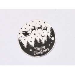 E1347-GS-Link argint 925 Merry Christmas 16.5mm - 1 buc E1347-GS-Link argint 925 Merry Christmas 16.5mm - 1 buc