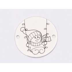 E1352-GS-Link argint 925 Om de zapada 16.5mm - 1 buc E1352-GS-Link argint 925 Om de zapada 16.5mm - 1 buc