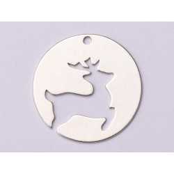 E1091-N-Pandant Argint 925 Cerb decupat diametru 16mm, 0.50mm E1091-N-Pandant Argint 925 Cerb decupat diametru 16mm, 0.50mm