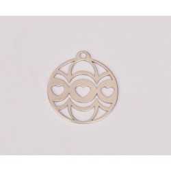 E0289-N-Charm Glob Hearts 16.5mm 0.4mm 1 buc E0289-N-Charm Glob Hearts 16.5mm 0.4mm 1 buc