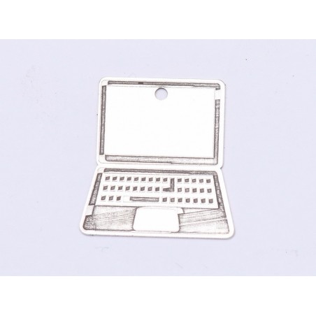 E0379 G Charm din argint laptop 19x18mm 0.4mm