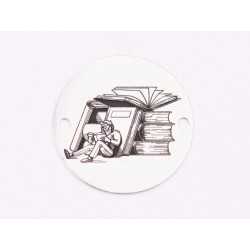 E1818 GS Link Ag 925 "The univers of books", 16.5mm, 0.3mm 1 buc