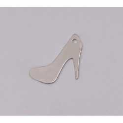 E1163-N-Charm argint pantof 13x13mm, 0.5mm