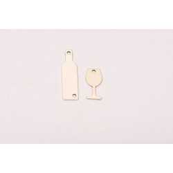 E0233-N-Decupaj set sticla+pahar din argint 925 0.5mm grosime - 1 bucata