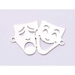 E0870 -N-Link Argint 925 Masti teatrale 15x23mm, 0.50mm