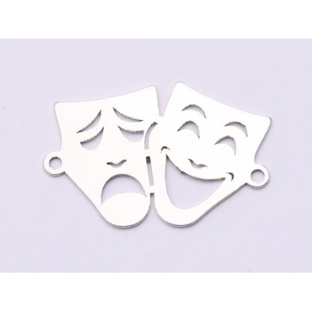 E0870 -N-Link Argint 925 Masti teatrale 15x23mm, 0.50mm