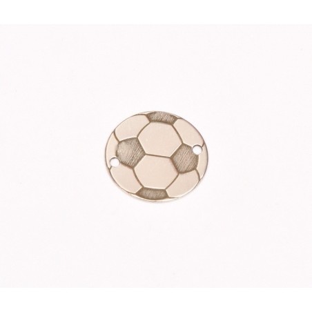 E0232-G-Decupaj link Minge fotbal din argint 925 12mmx0.33mm - 1 bucata