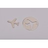 E0154-N-Banut 16.5mm decupat in forma de avion + charm avion