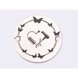 E1439 GS - Link rotund argint 925 Ustensile hairstyle 16.5mm 1 buc