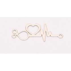 E0216-N-Link Stetoscop/Inima/Puls Argint 925 dimensiuni 29x11x0.6mm