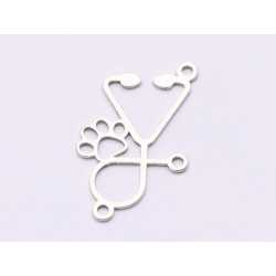 E0935-N-Link Argint 925 Stetoscop veterinar 14x24mm 0.60mm