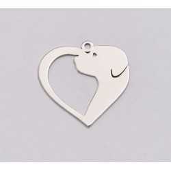 E1181-N-Pandant inima decupata cu catel 17.50x17.50mm 0.50 mm 1 buc