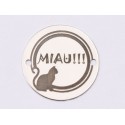 E1527 GS Link argint "MIAU!!!" 16.5mm, 0.3mm 1 buc