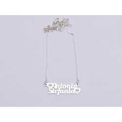 FAST006 Lantisor din argint cu 2 nume