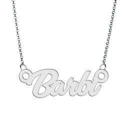 Colier din argint 925 cu numele Barbi