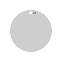 G0053 Charm banut argint cu o gaura 22mm 0.50mm fara za 1 buc