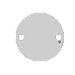 K037-Link argint 925 banut cu doua gauri de 2mm 16.5mm 0.3mm