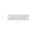 G2005-N-Link argint 925 19x5mm grosime 0.50mm gaura 1.3mm-1 buc