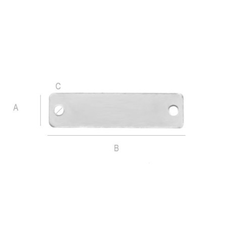 G2005-N-Link argint 925 19x5mm grosime 0.50mm gaura 1.3mm-1 buc