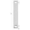 G0158-N-Link tablita din argint cu 2 inimioare 24x4mm 0.4mm