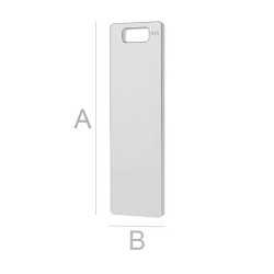 G1926-Charm placheta din argint cu 1 gaura 28x8mm